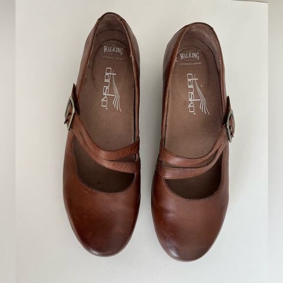 Dansko Tina Mary Jane leather clogs 40 US 9.5-10 walking company exclusive - Picture 8 of 14